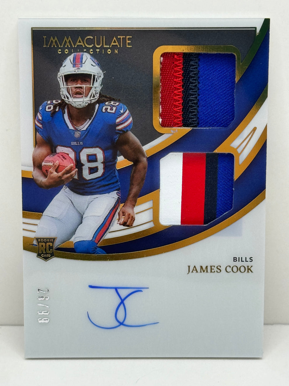 2022 Immaculate Collection #ISP-JCO James Cook Rookie Patch Autograph ...