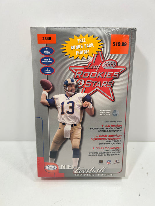 2000 LEAF ROOKIES & STARS NFL FOOTBALL BOX SEALED TOM BRADY ROOKIE