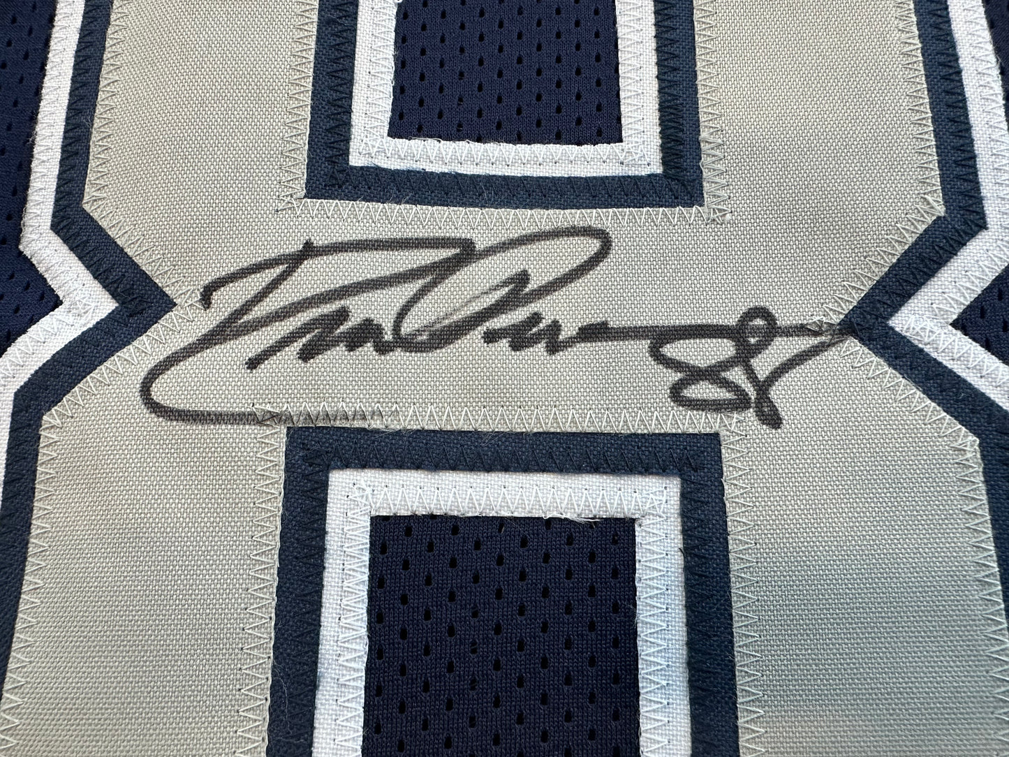 DREW PEARSON DALLAS COWBOYS SIGNED BLUE JERSEY w/HOF 21 Inscription BAS