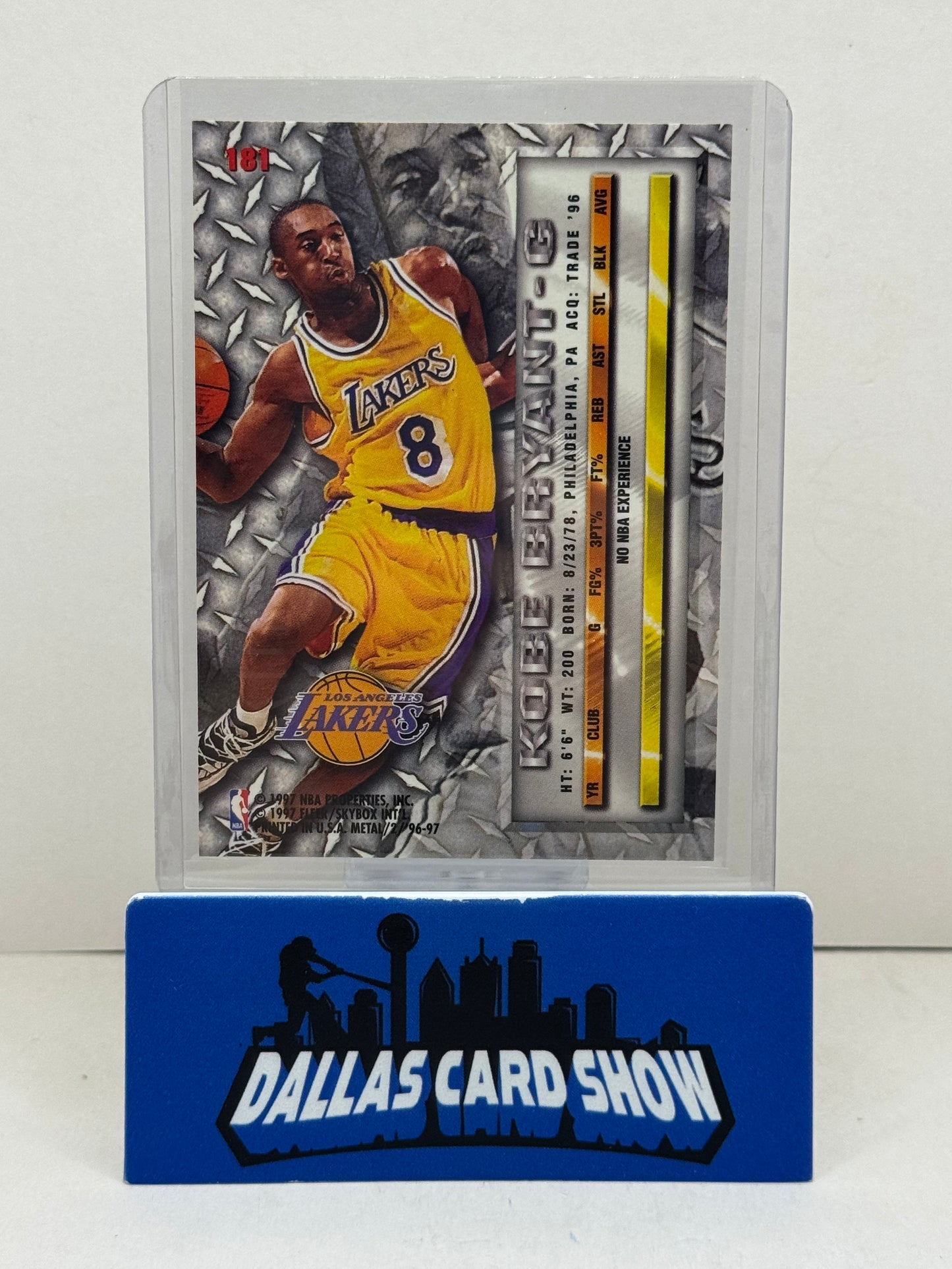 1996-97 Fleer Metal #181 Kobe Bryant Los Angeles Lakers