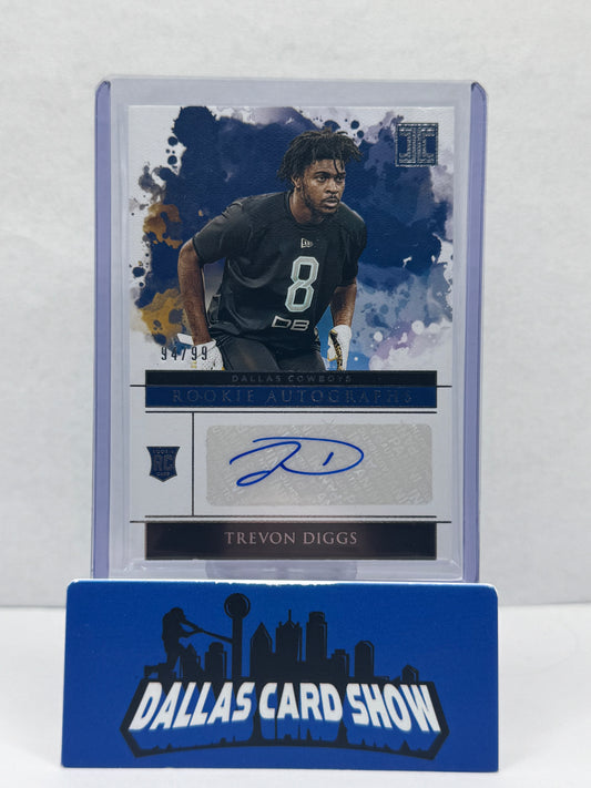 2020 Panini Impeccable Trevon Diggs Rookie Autograph #164 /99