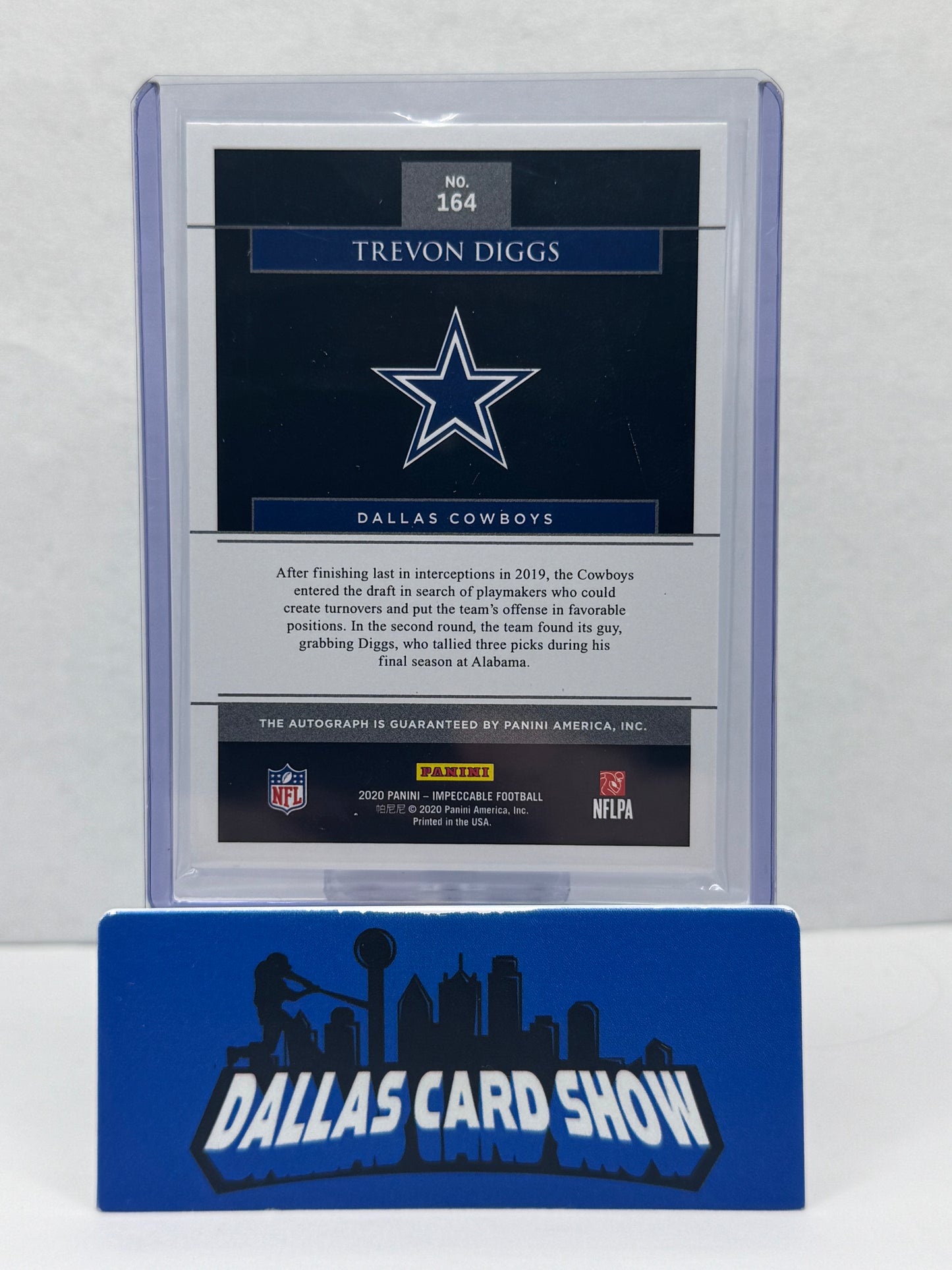 2020 Panini Impeccable Trevon Diggs Rookie Autograph #164 /99