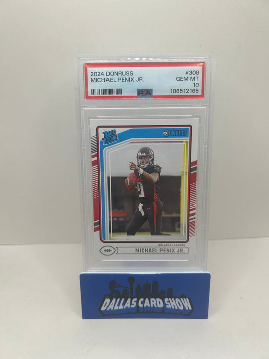 2024 Panini Donruss Michael Penix Jr. Rated Rookie PSA 10 RC