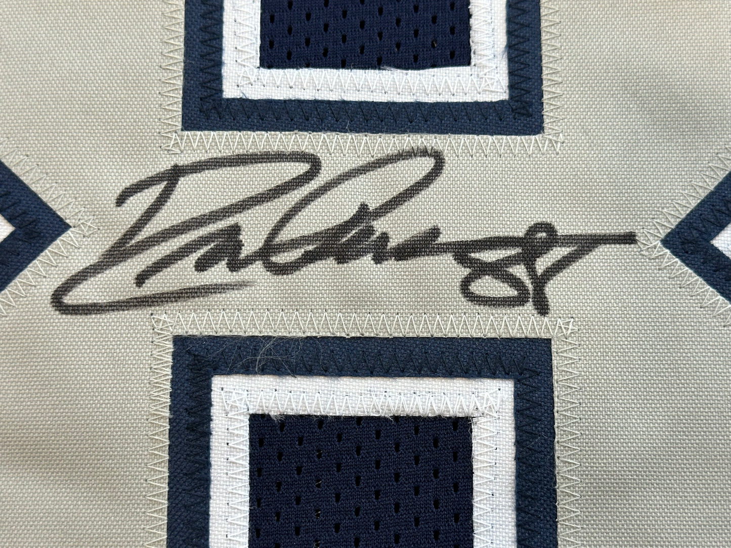 DREW PEARSON DALLAS COWBOYS SIGNED BLUE JERSEY w/HOF 21 Inscription BAS