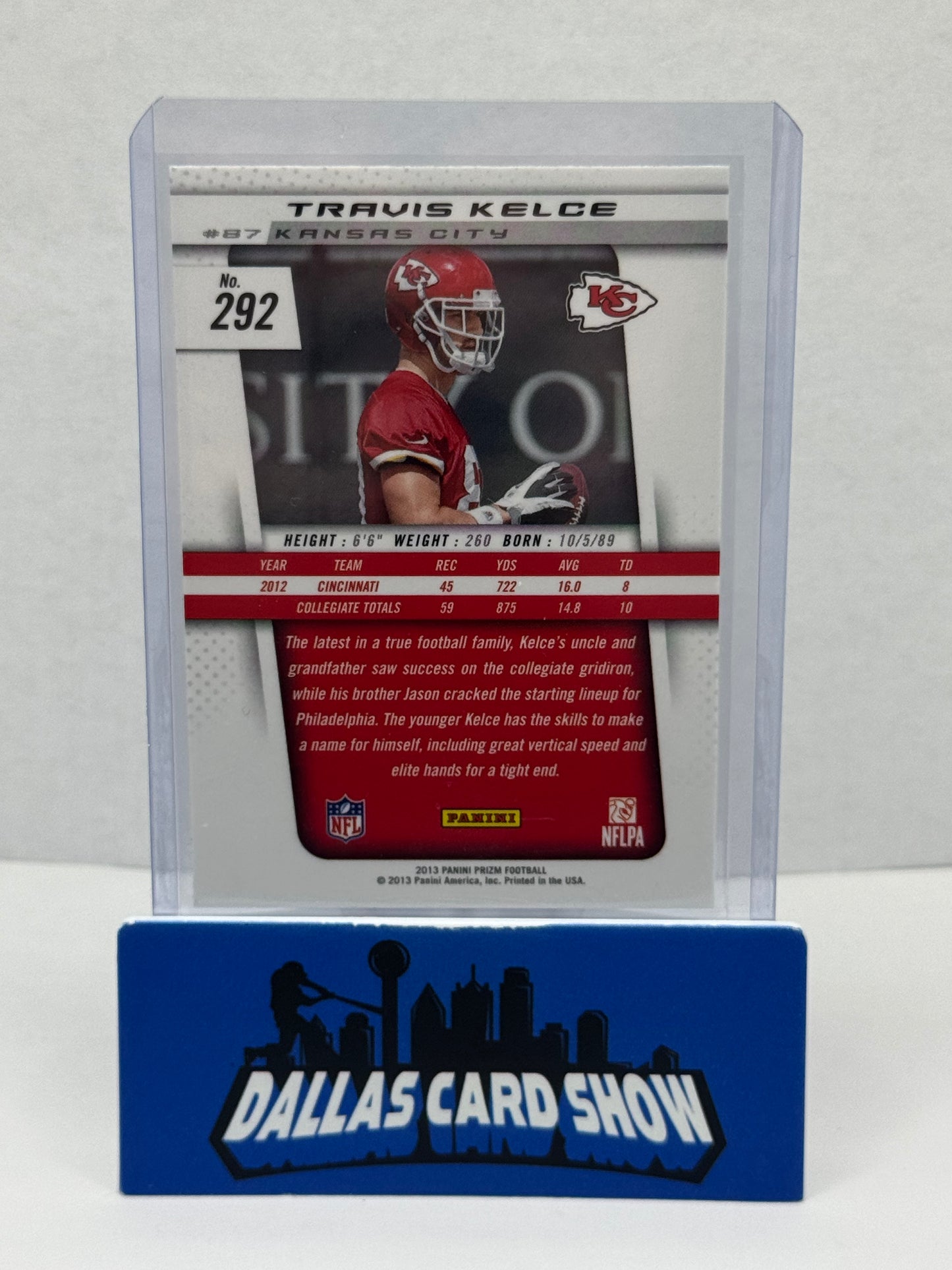 2013 Panini Prizm Travis Kelce #292 Rookie Card