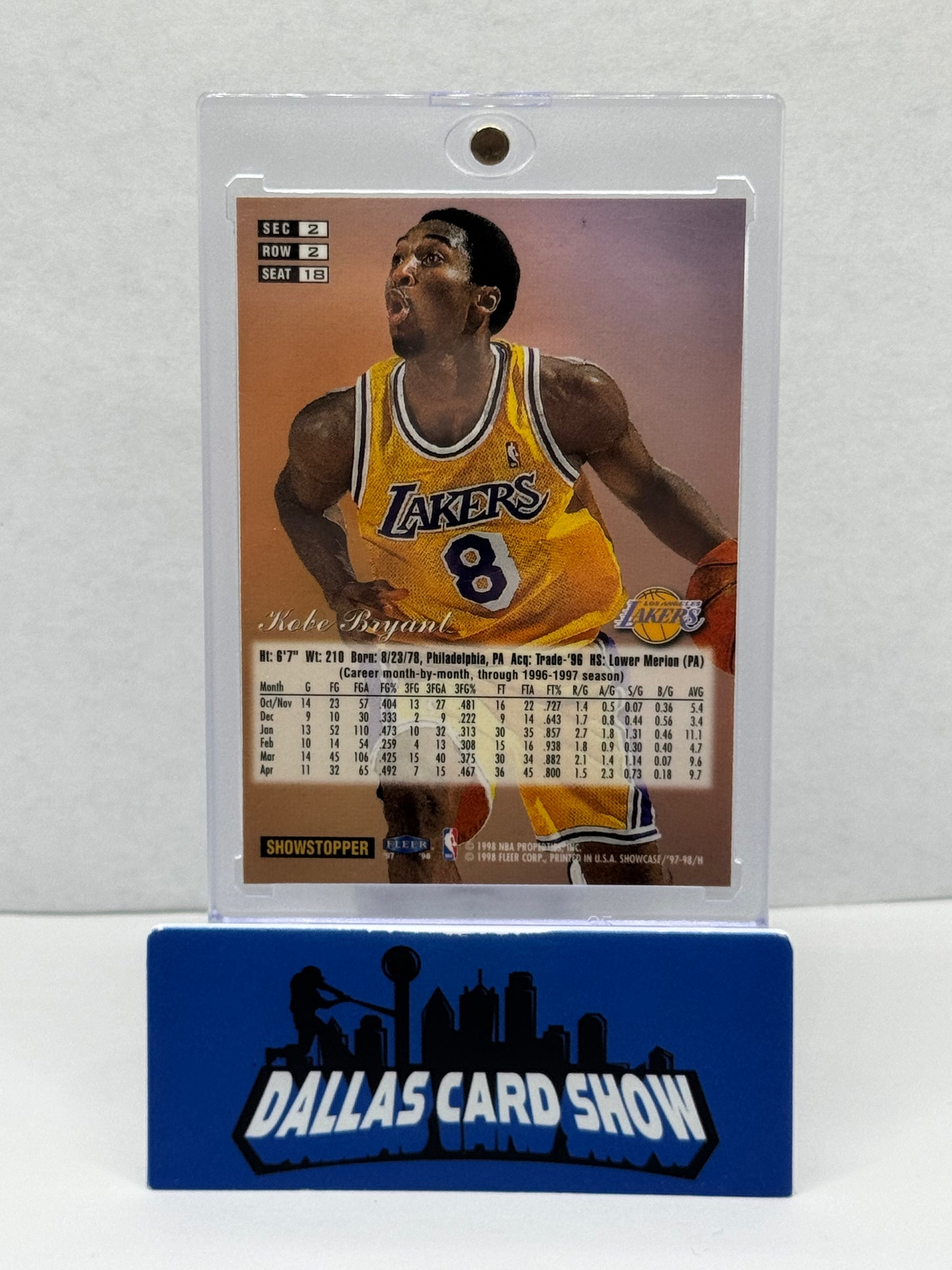 1997-98 Flair Showcase Kobe Bryant #18