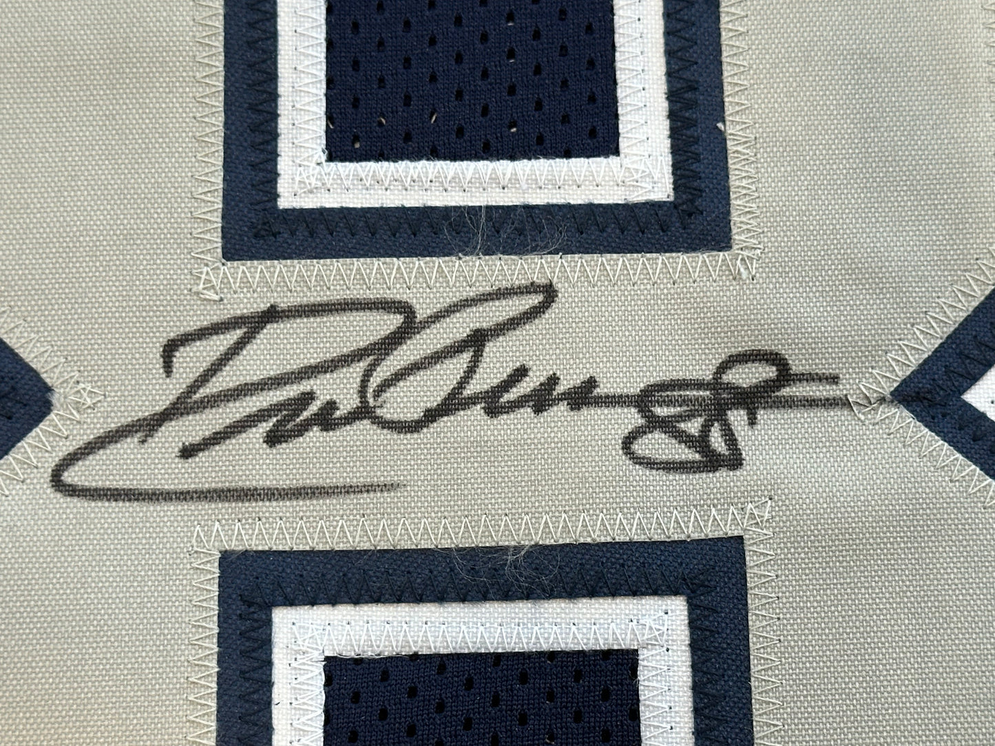 DREW PEARSON DALLAS COWBOYS SIGNED BLUE JERSEY Double Sig BAS