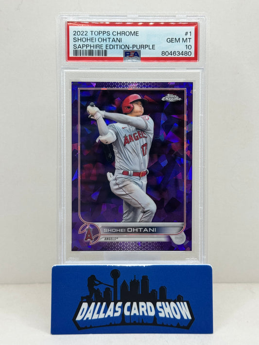 2022 Topps Chrome Sapphire #1 Shohei Ohtani Purple /10 PSA 10