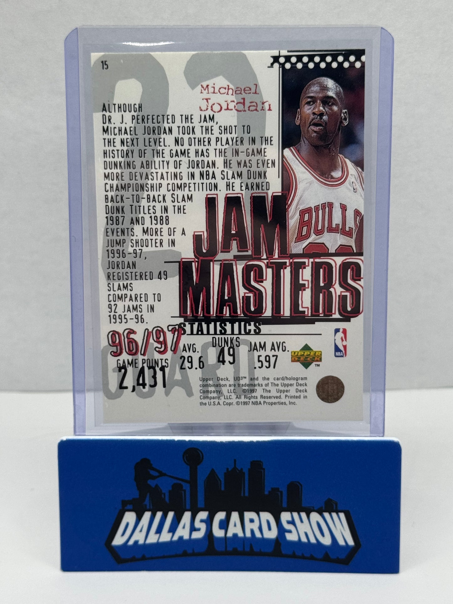 1997-98 UD3 #15 Michael Jordan Jam Masters