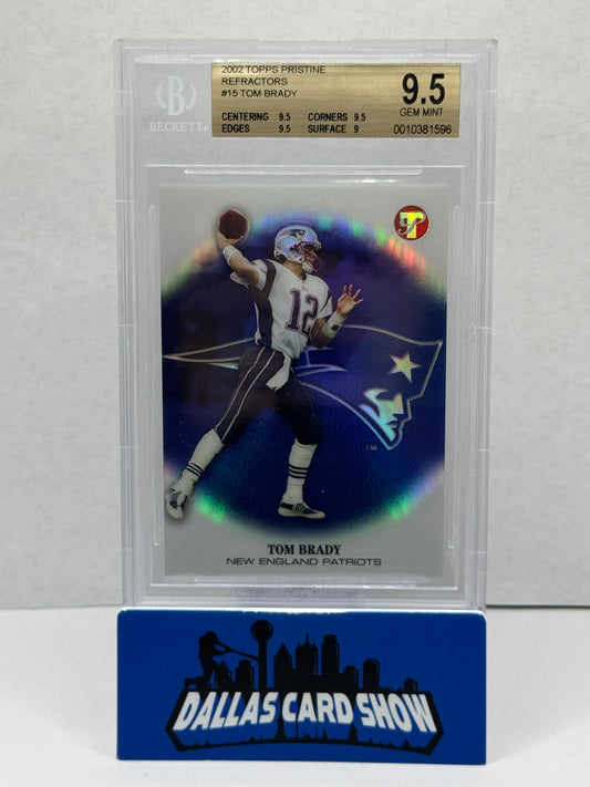 2002 Topps Pristine Refractor #15 Tom Brady #344/349 BGS 9.5