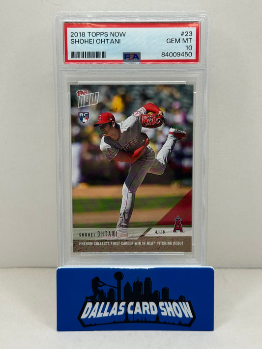 2018 Topps Now #23 Shohei Ohtani Rookie RC PSA 10