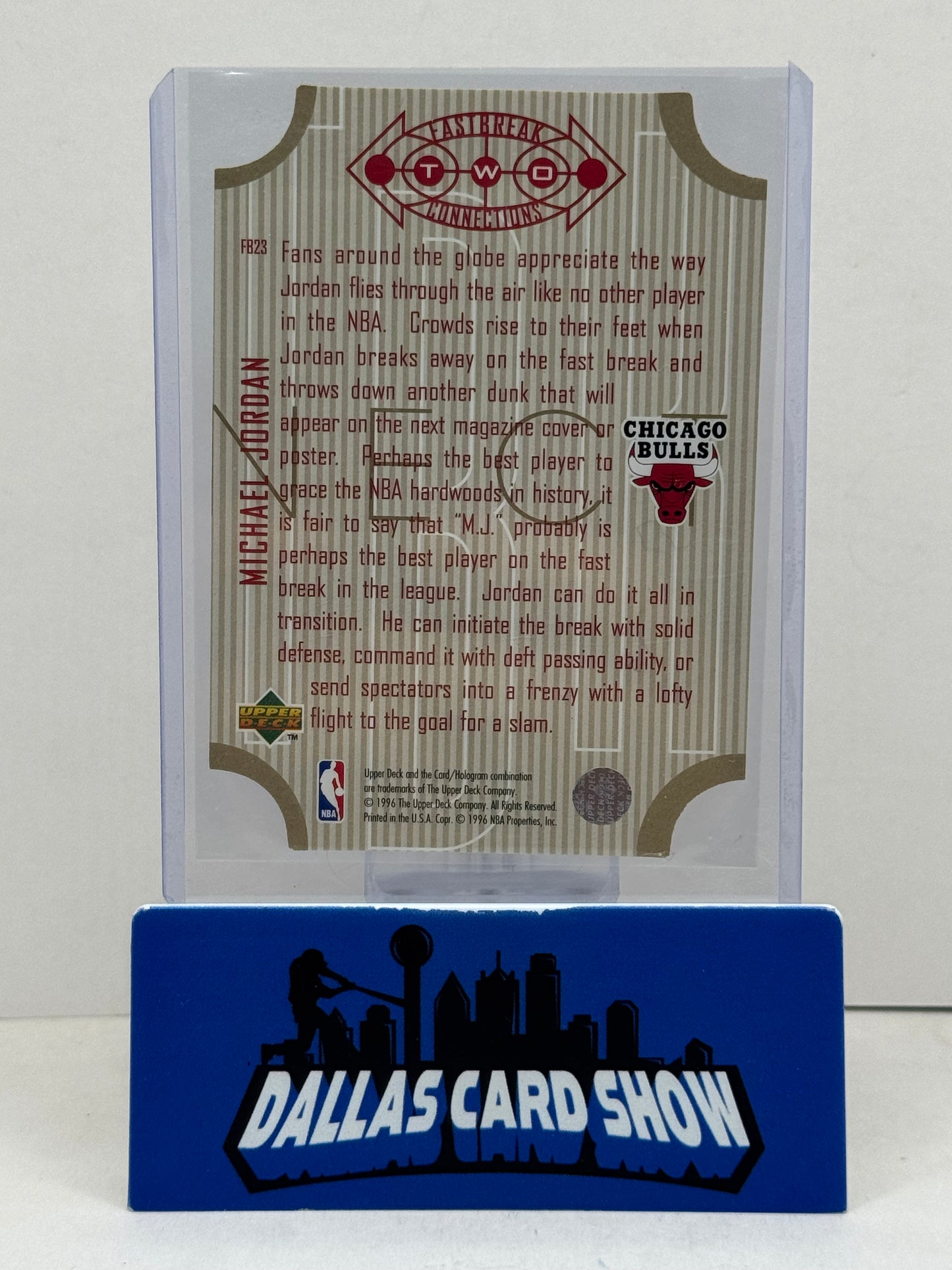 1995-96 Upper Deck #FB23 Michael Jordan Fastbreak Two Connections