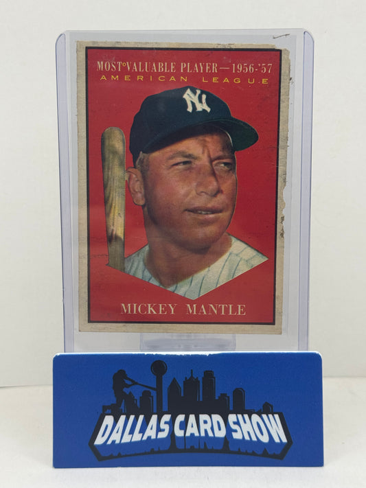 1961 Topps #475 Mickey Mantle Most Valuable Player (Authentic Altered)