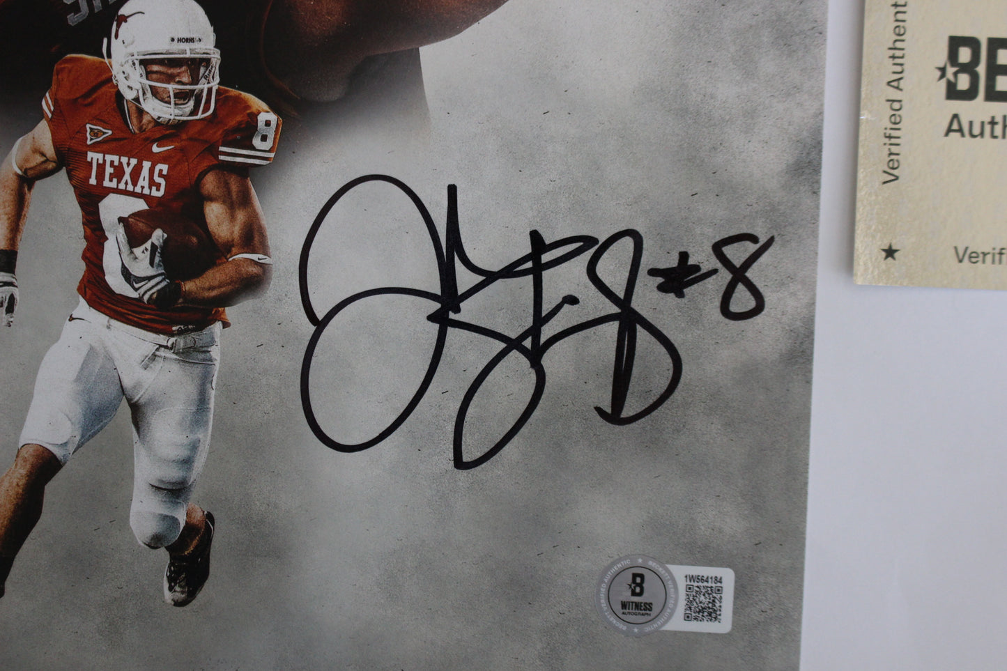 JORDAN SHIPLEY TEXAS UT LONGHORNS SIGNED 8x10 PHOTO Custom Edit BAS