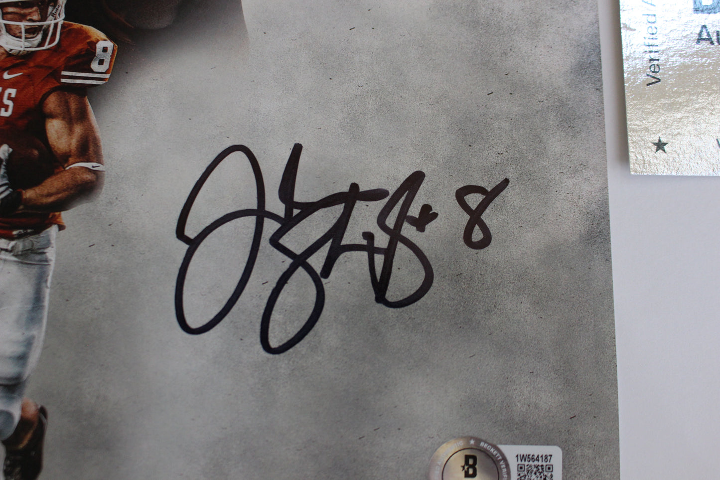 JORDAN SHIPLEY TEXAS UT LONGHORNS SIGNED 8x10 PHOTO Custom Edit BAS