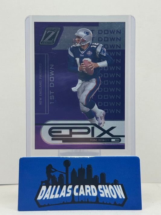 2005 Donruss Zenith Epix 1st Down Purple /500 Tom Brady #E-24