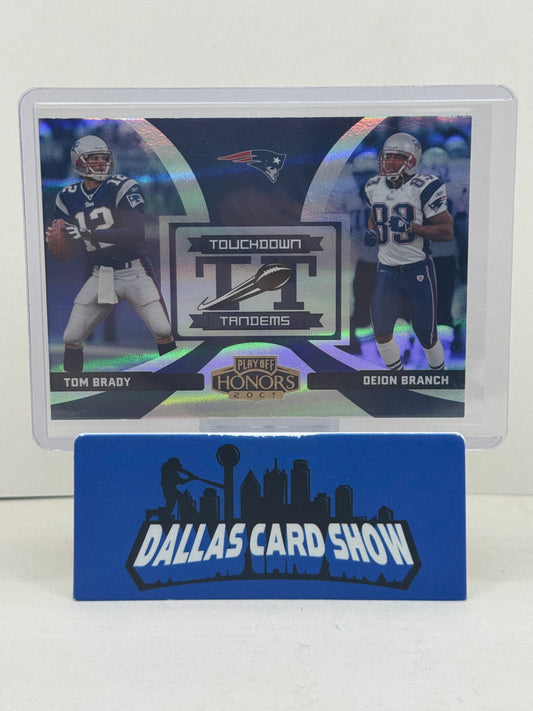 2005 Donruss Playoff Honors #TT-14 Tom Brady,Deion Branch Touchdown Tandems /100