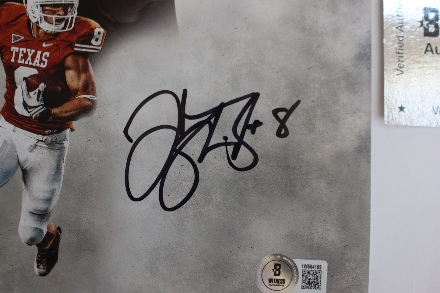 JORDAN SHIPLEY TEXAS UT LONGHORNS SIGNED 8x10 PHOTO Custom Edit BAS