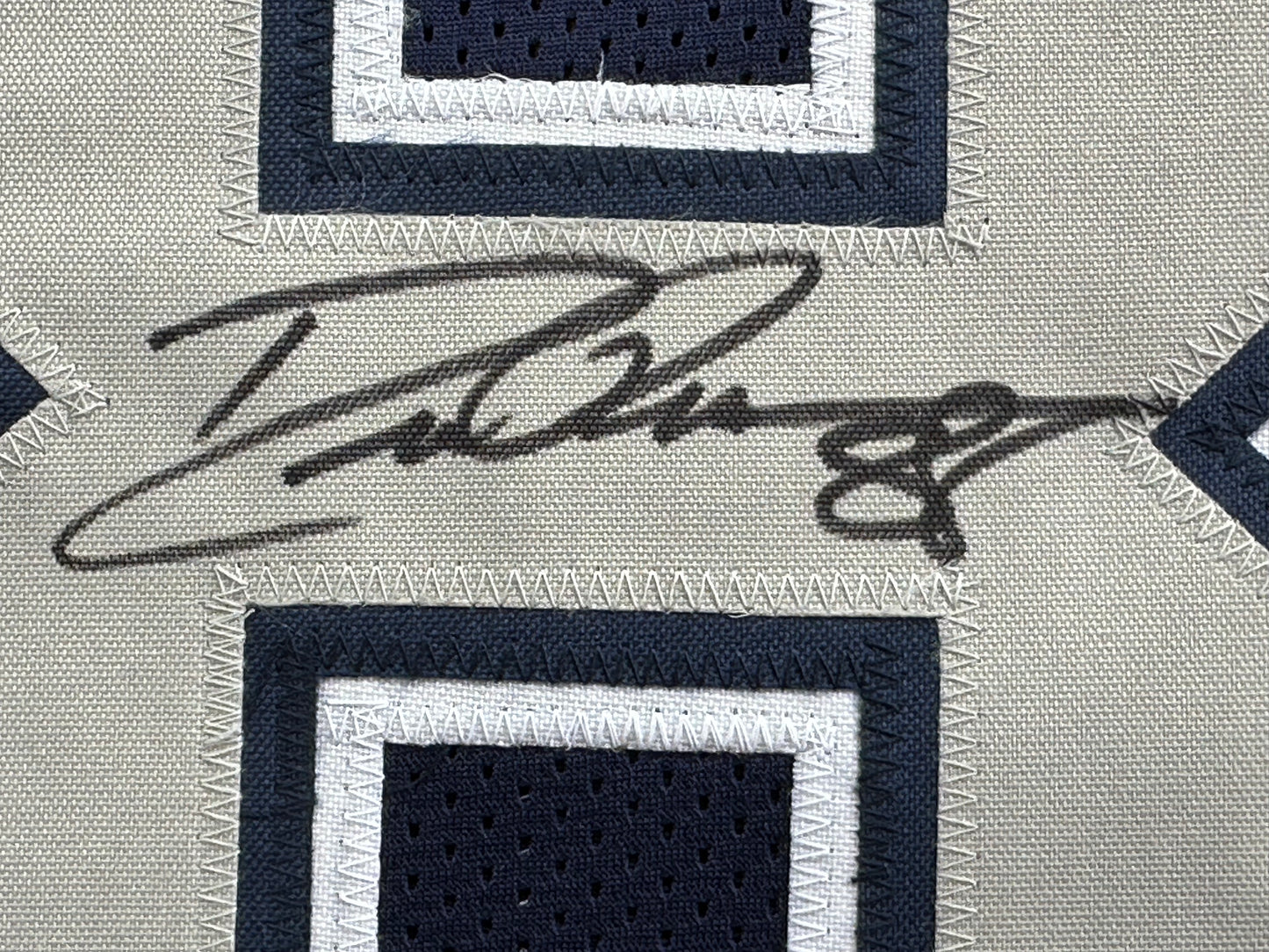 DREW PEARSON DALLAS COWBOYS SIGNED BLUE JERSEY w/HOF 21 Inscription BAS