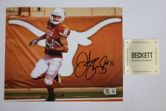 JORDAN SHIPLEY TEXAS LONGHORNS SIGNED 8x10 PHOTO UT LOGO BAS