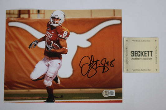 JORDAN SHIPLEY TEXAS LONGHORNS SIGNED 8x10 PHOTO UT LOGO BAS