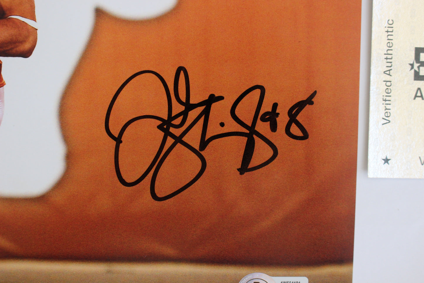 JORDAN SHIPLEY TEXAS LONGHORNS SIGNED 8x10 PHOTO UT LOGO BAS