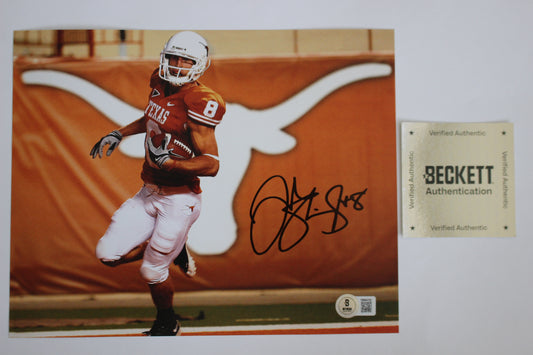 JORDAN SHIPLEY TEXAS LONGHORNS SIGNED 8x10 PHOTO UT LOGO BAS