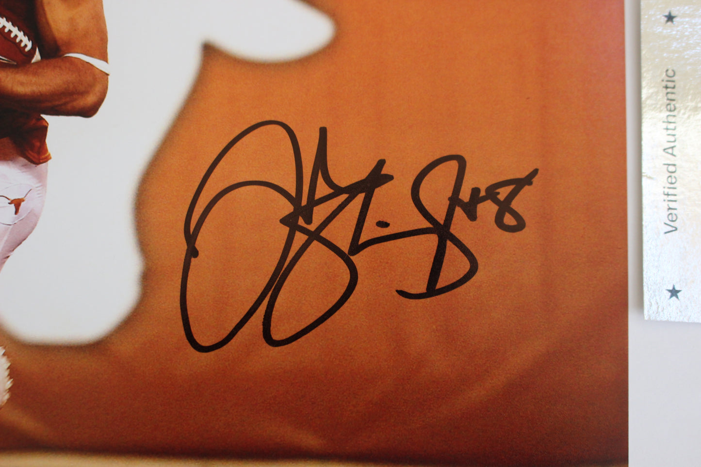 JORDAN SHIPLEY TEXAS LONGHORNS SIGNED 8x10 PHOTO UT LOGO BAS