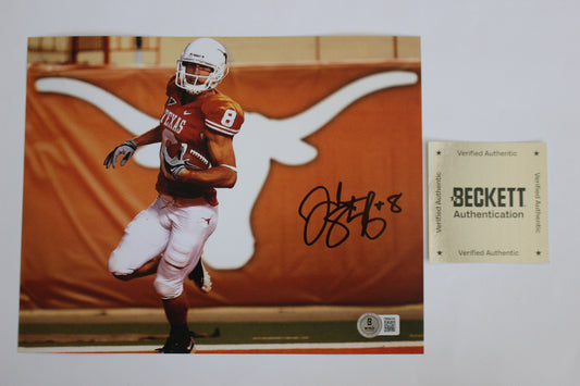 JORDAN SHIPLEY TEXAS LONGHORNS SIGNED 8x10 PHOTO UT LOGO BAS