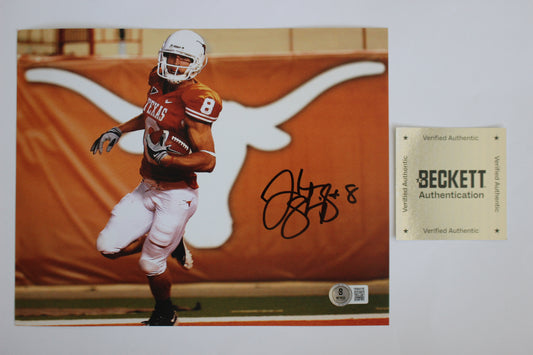JORDAN SHIPLEY TEXAS LONGHORNS SIGNED 8x10 PHOTO UT LOGO BAS
