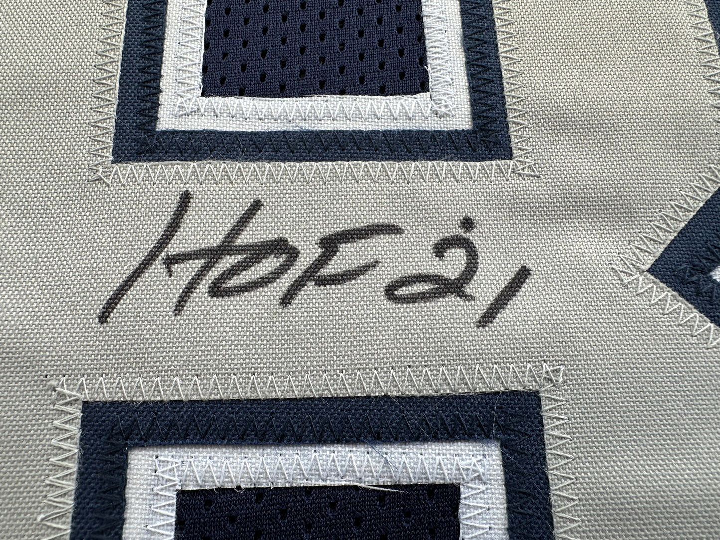 DREW PEARSON DALLAS COWBOYS SIGNED BLUE JERSEY w/HOF 21 Inscription BAS