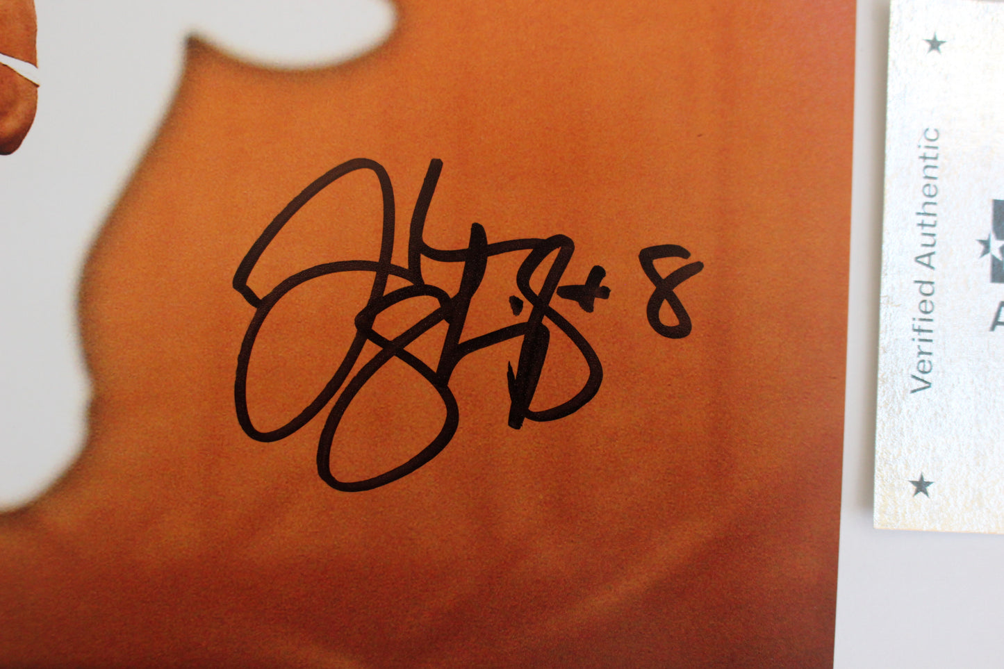 JORDAN SHIPLEY TEXAS LONGHORNS SIGNED 8x10 PHOTO UT LOGO BAS