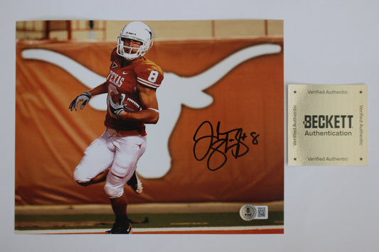 JORDAN SHIPLEY TEXAS LONGHORNS SIGNED 8x10 PHOTO UT LOGO BAS