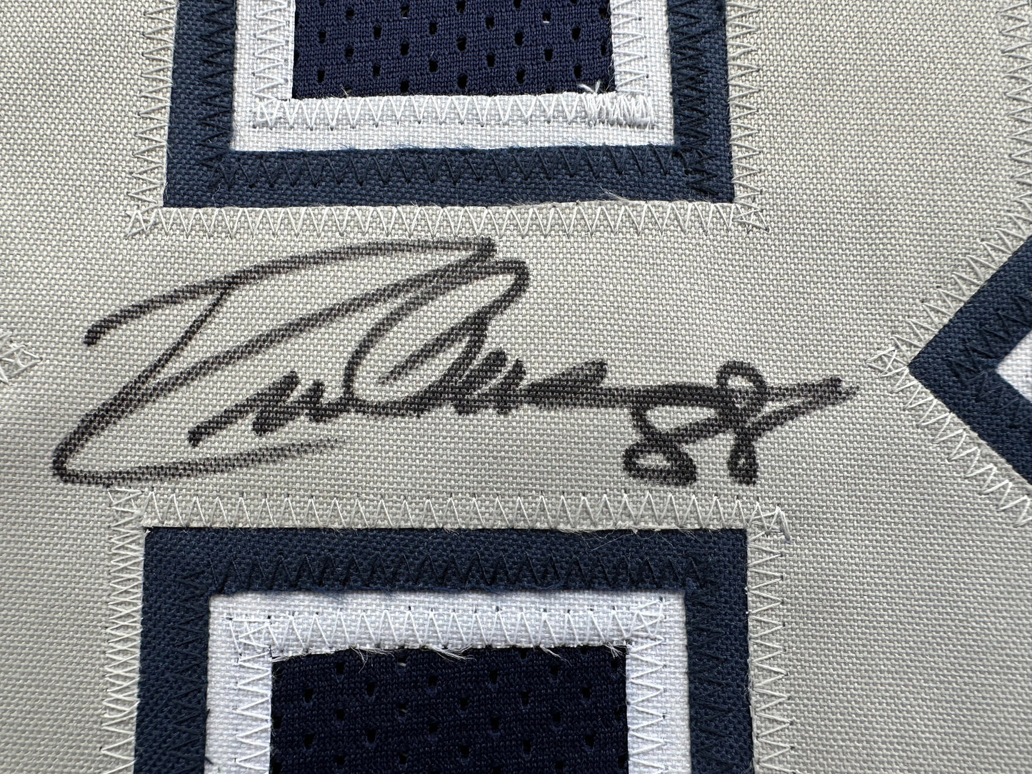 DREW PEARSON DALLAS COWBOYS SIGNED BLUE JERSEY w/HOF 21 Inscription BAS
