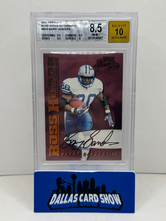 2008 Absolute #BH5 Barry Sanders Boss Hoggs Autograph BGS 8.5 Auto 10