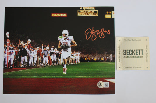 JORDAN SHIPLEY TEXAS LONGHORNS SIGNED 8x10 PHOTO Touchdown BAS COA