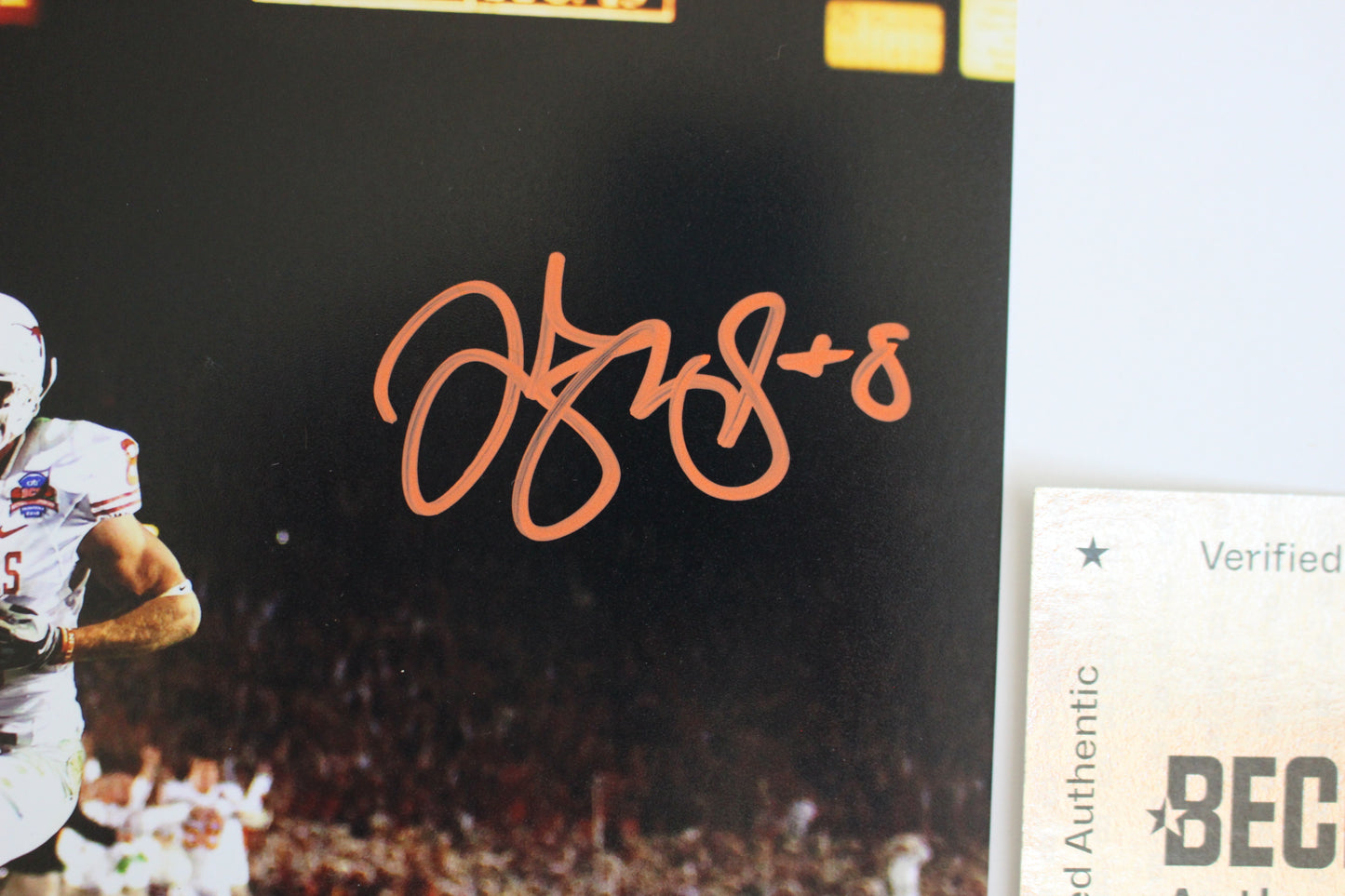 JORDAN SHIPLEY TEXAS LONGHORNS SIGNED 8x10 PHOTO Touchdown BAS COA