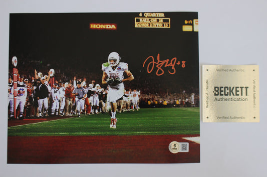 JORDAN SHIPLEY TEXAS LONGHORNS SIGNED 8x10 PHOTO Touchdown BAS COA