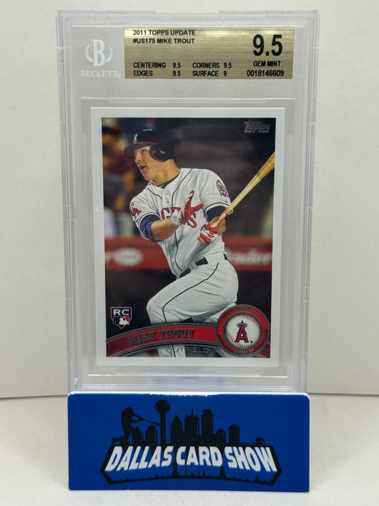 2011 Topps Update #US175 Mike Trout Rookie RC BGS 9.5