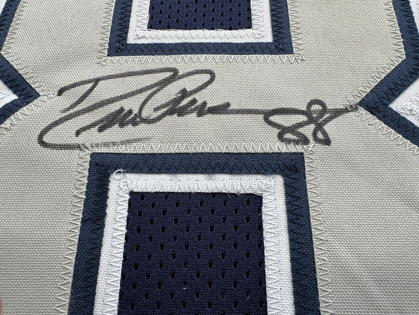 DREW PEARSON DALLAS COWBOYS SIGNED BLUE JERSEY w/HOF 21 Inscription BAS