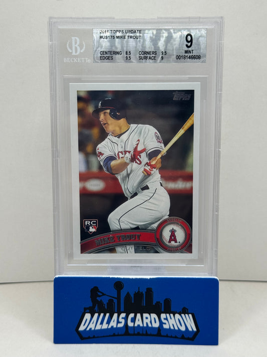 2011 Topps Update #US175 Mike Trout Rookie RC BGS 9