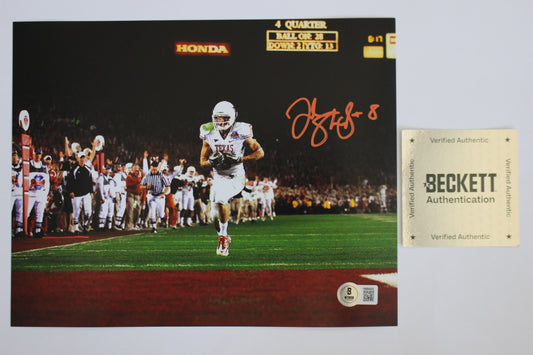 JORDAN SHIPLEY TEXAS LONGHORNS SIGNED 8x10 PHOTO Touchdown BAS COA