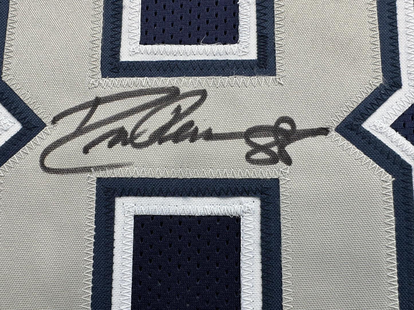 DREW PEARSON DALLAS COWBOYS SIGNED BLUE JERSEY w/HOF 21 Inscription BAS