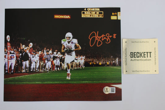 JORDAN SHIPLEY TEXAS LONGHORNS SIGNED 8x10 PHOTO Touchdown BAS COA