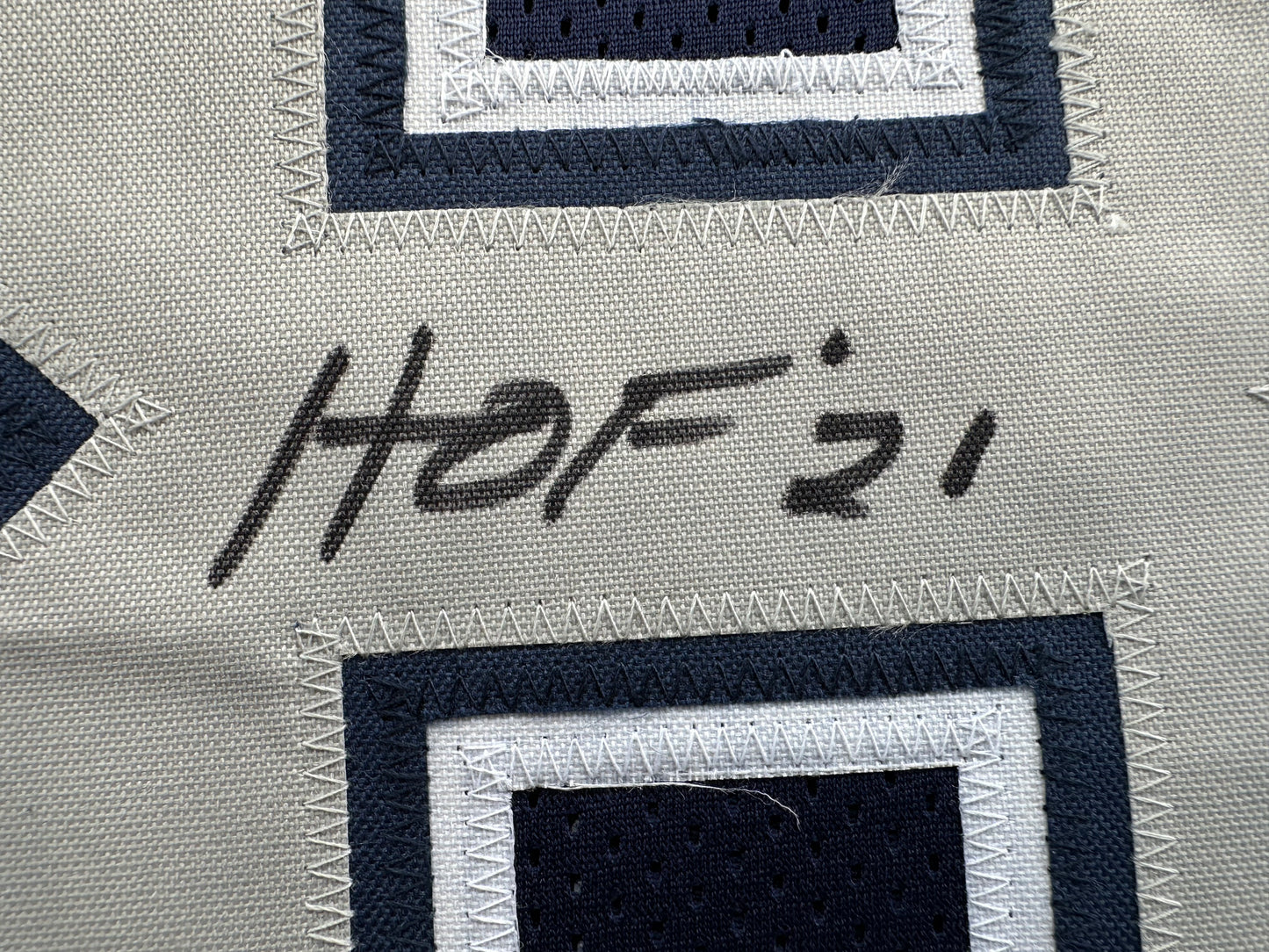 DREW PEARSON DALLAS COWBOYS SIGNED BLUE JERSEY w/HOF 21 Inscription BAS