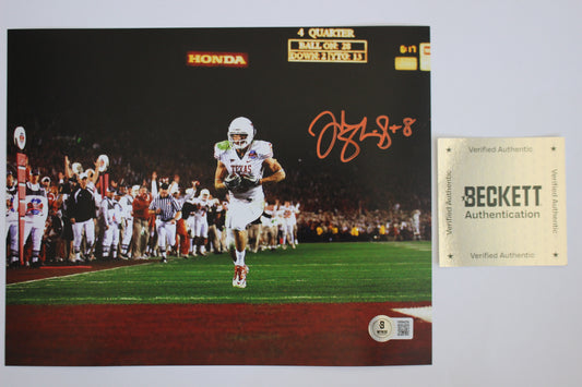 JORDAN SHIPLEY TEXAS LONGHORNS SIGNED 8x10 PHOTO Touchdown BAS COA
