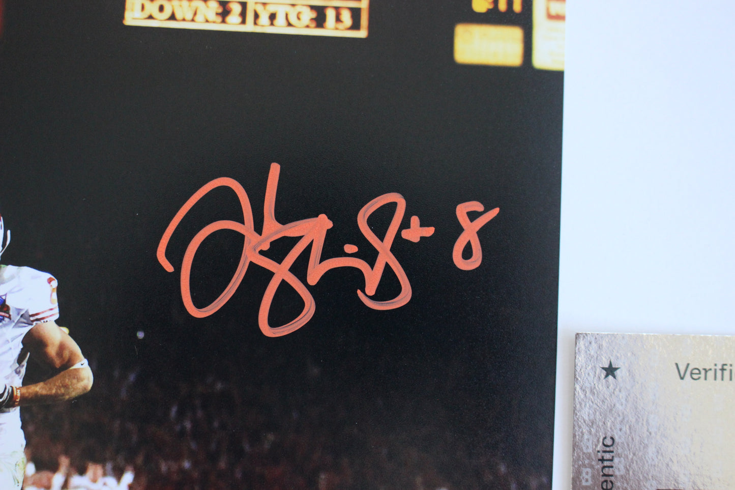 JORDAN SHIPLEY TEXAS LONGHORNS SIGNED 8x10 PHOTO Touchdown BAS COA