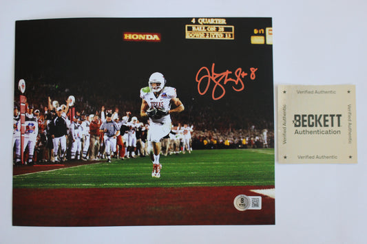 JORDAN SHIPLEY TEXAS LONGHORNS SIGNED 8x10 PHOTO Touchdown BAS COA