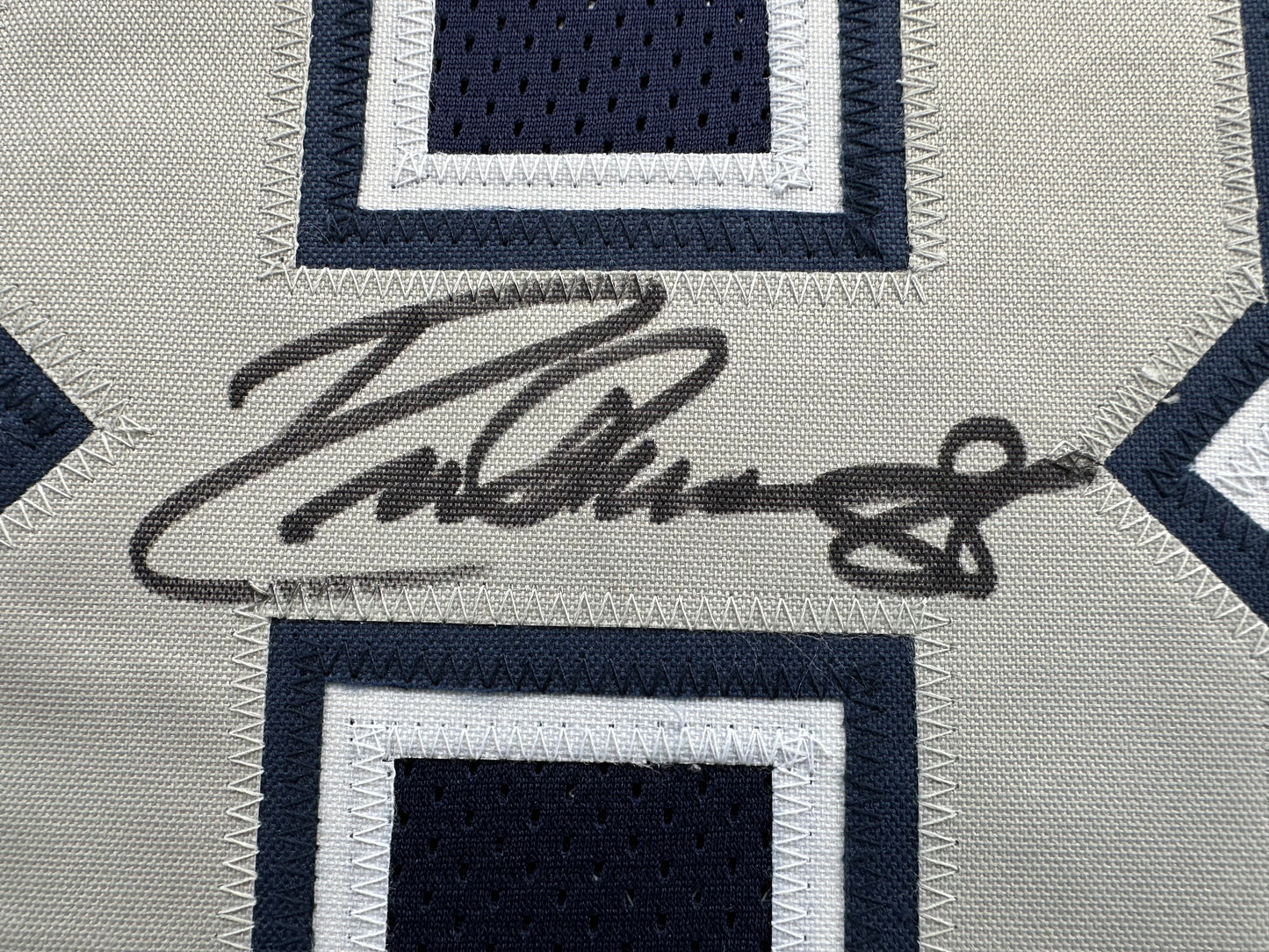 DREW PEARSON DALLAS COWBOYS SIGNED BLUE JERSEY w/HOF 21 Inscription BAS