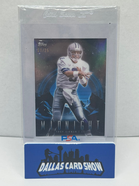 2024 Topps Midnight Troy Aikman Blue /25